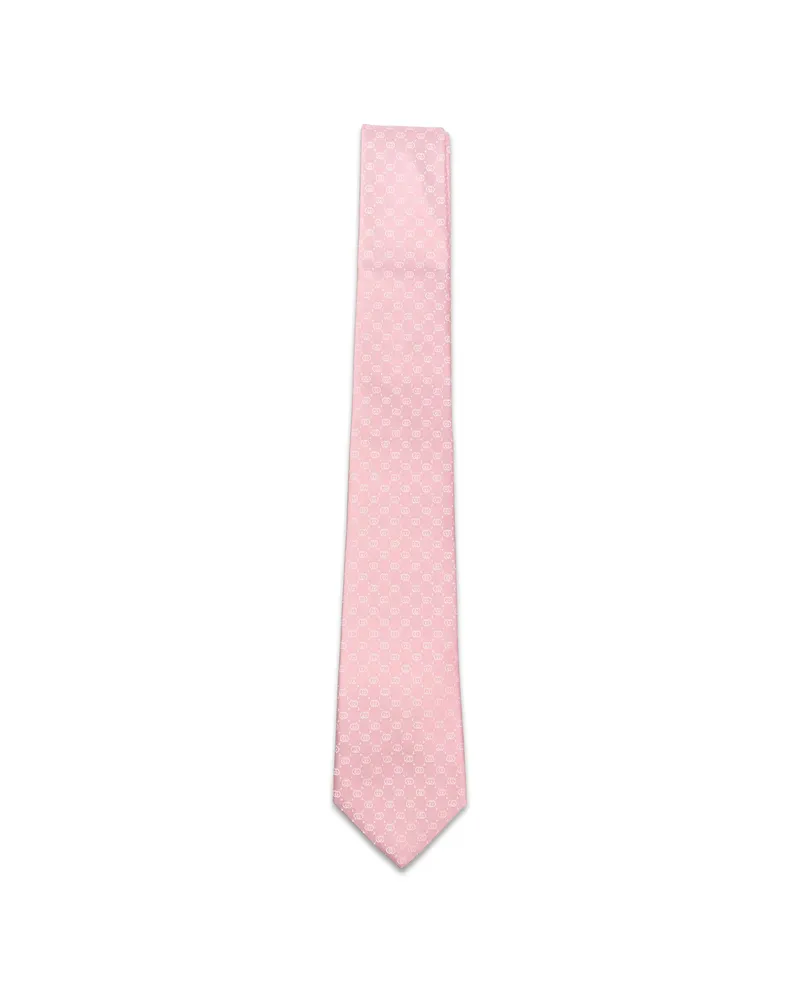 Gucci GG Supreme Crest Tie Pink