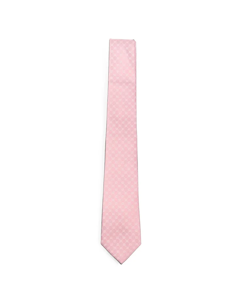 Gucci GG Supreme Crest Tie Pink