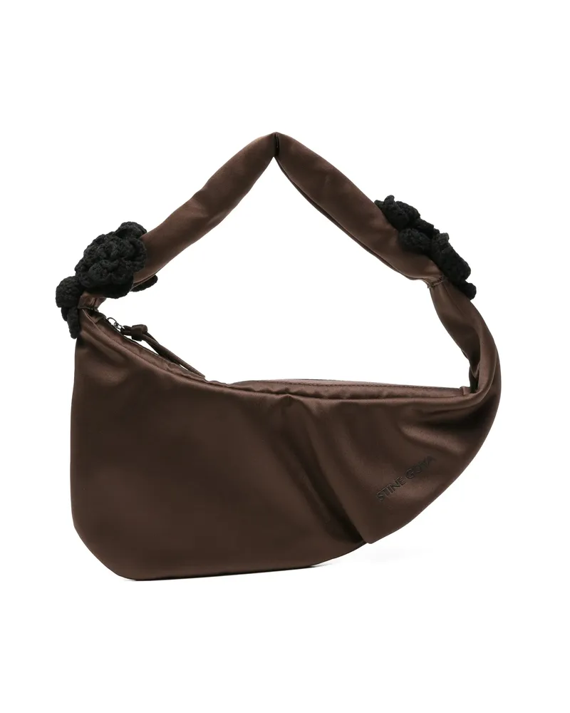 Stine Goya Flower-appliqué Shoulder Bag Brown