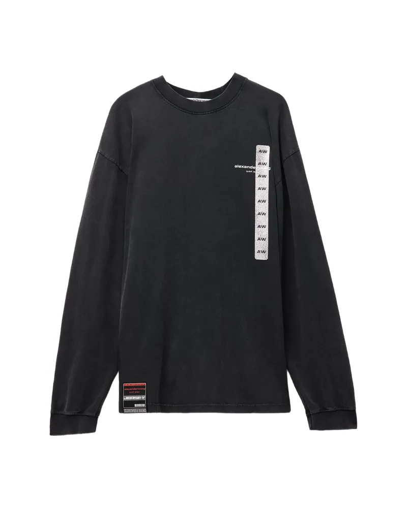 Alexander Wang Graphic Long-sleeve T-shirt Black