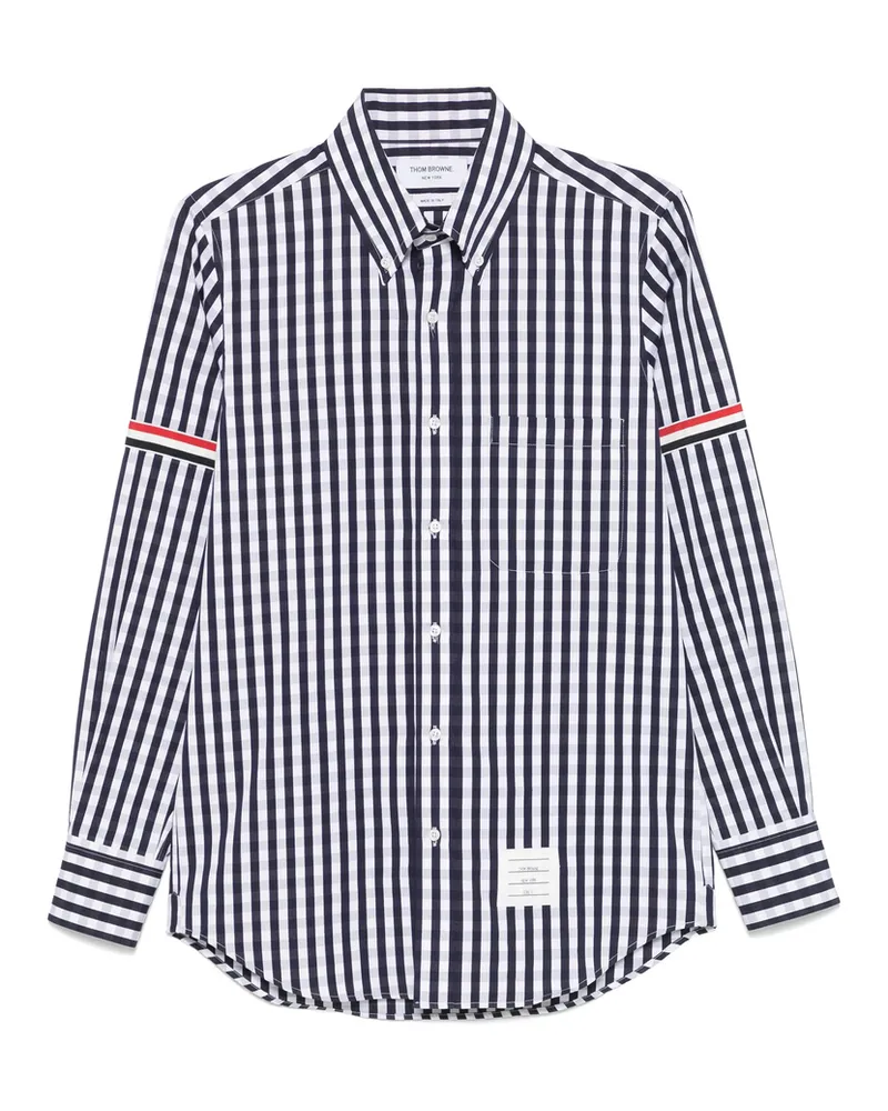 Thom Browne Checked Shirt Blue