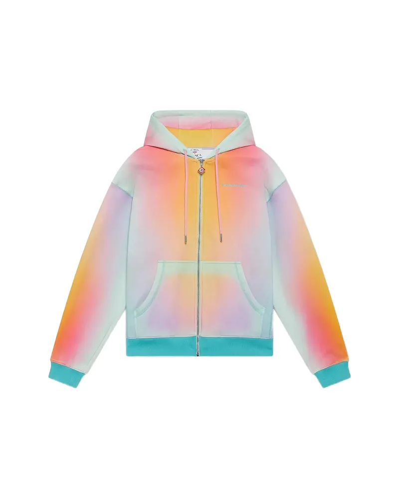 Casablanca Paris Gradient Zip-up Hoodie Orange