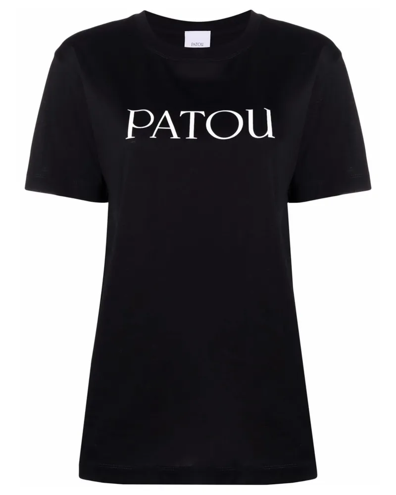 Patou Logo-print Organic-cotton T-shirt Black