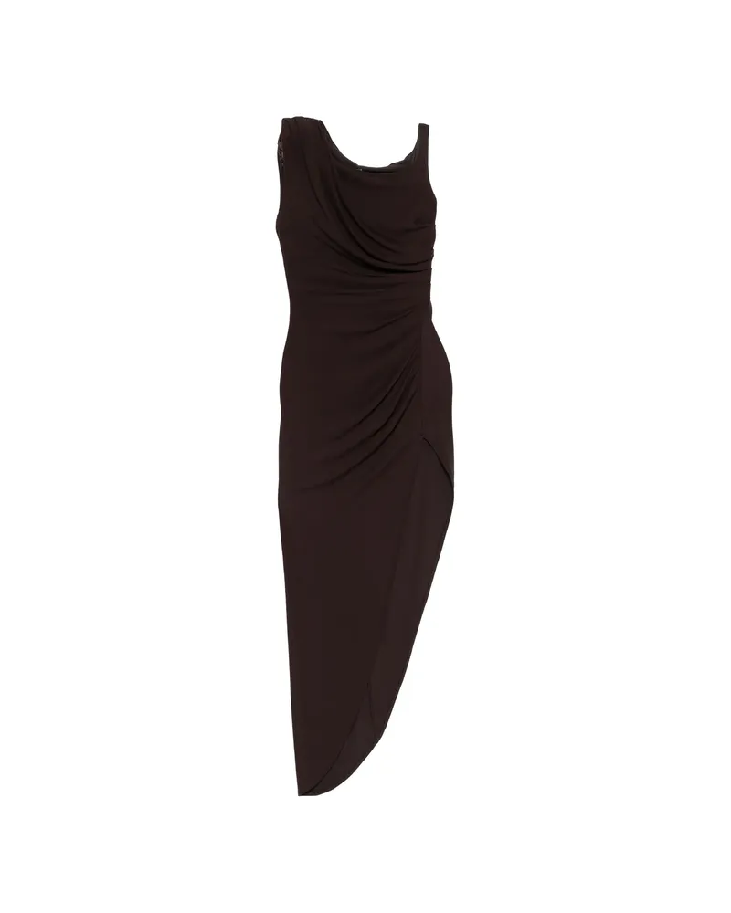 Elisabetta Franchi Asymmetric-hem Dress Brown