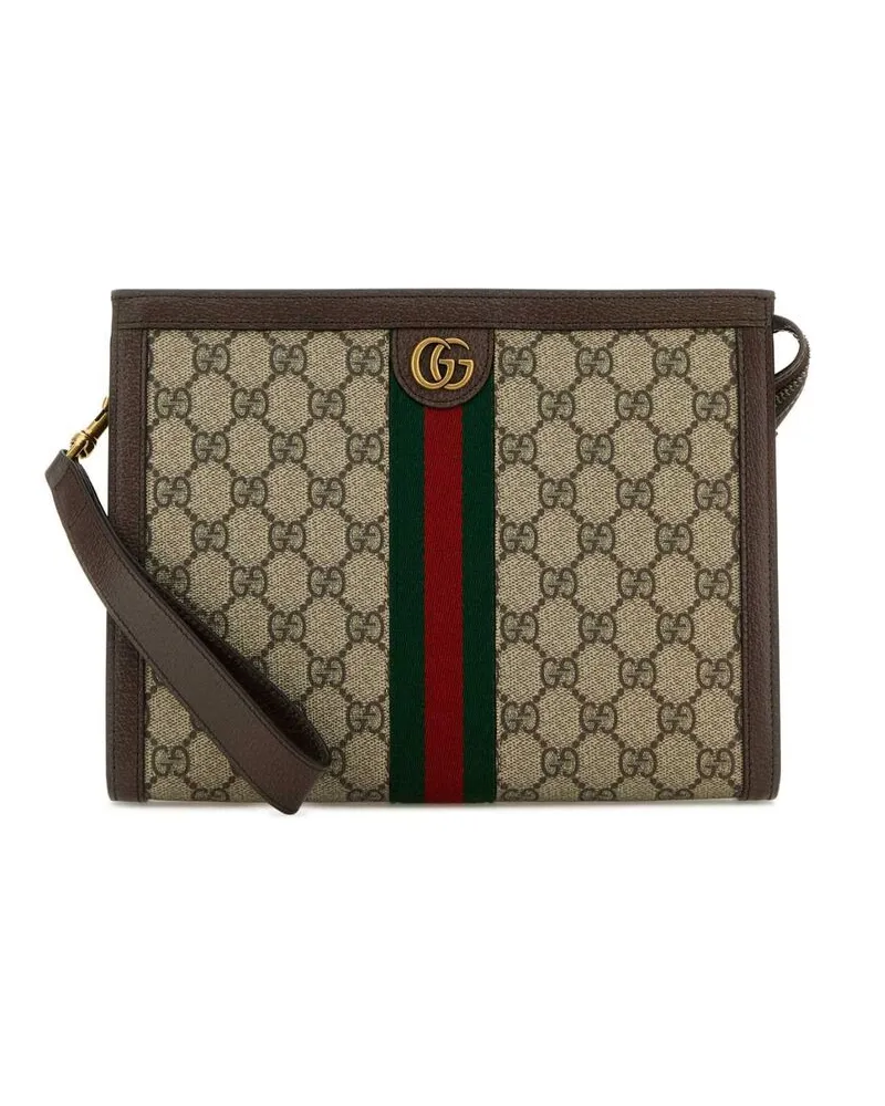 Gucci Ophidia Clutch Bag Neutrals