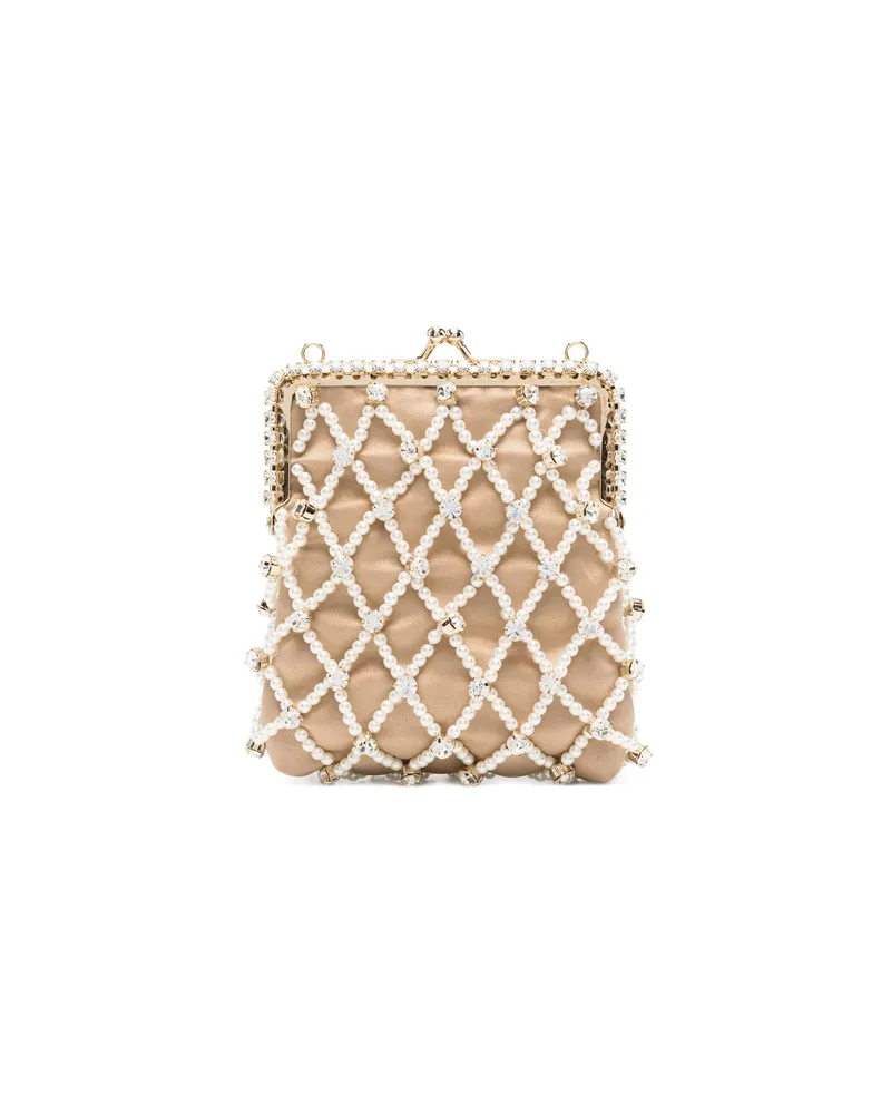 Rosantica Crystal-embellished Shoulder Bag Gold
