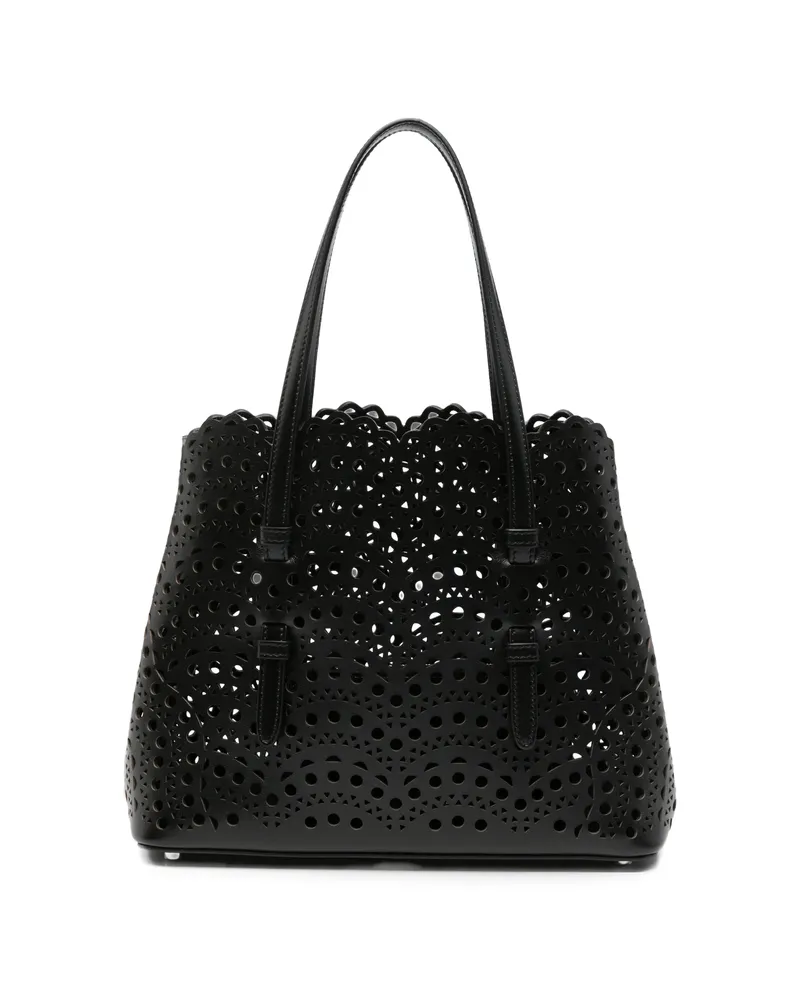 Alaïa Mina 25 Bag In Vienne Wave Calfskin Black