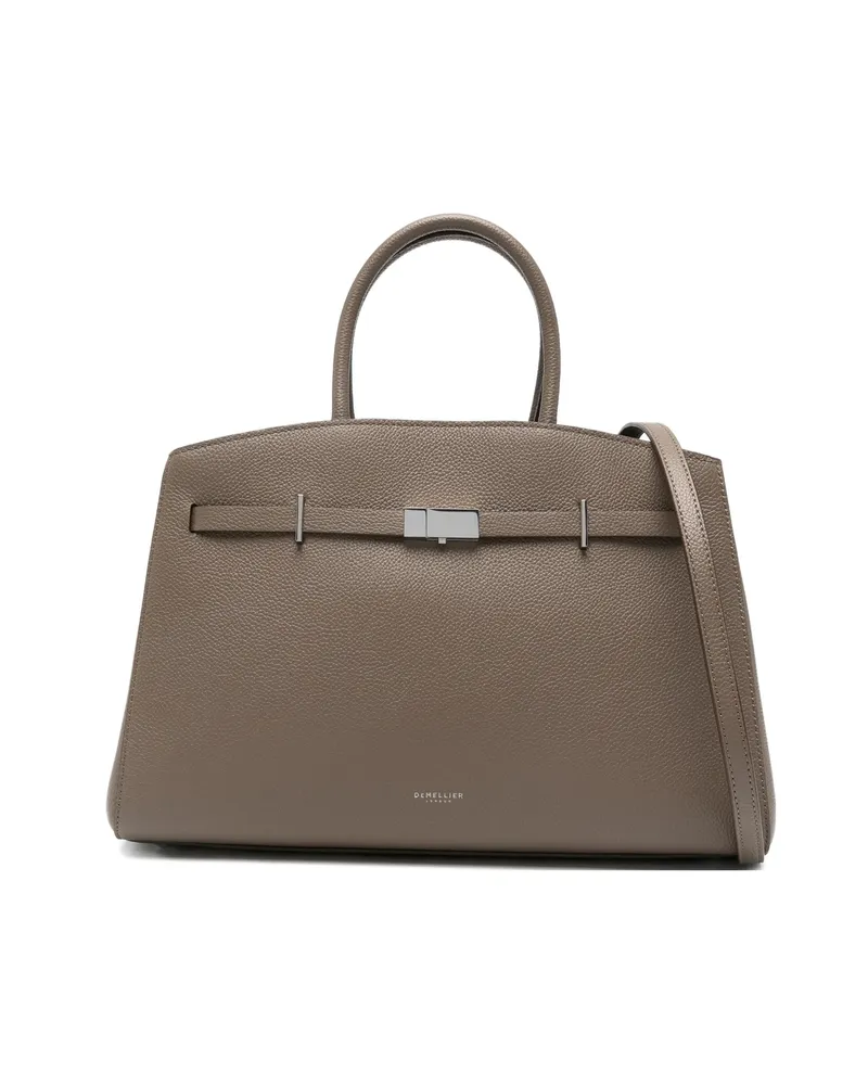 DeMELLIER Midi Hudson Tote Bag Neutrals