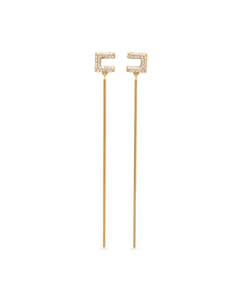 Elisabetta Franchi Crystal-embellished Drop Earrings Gold