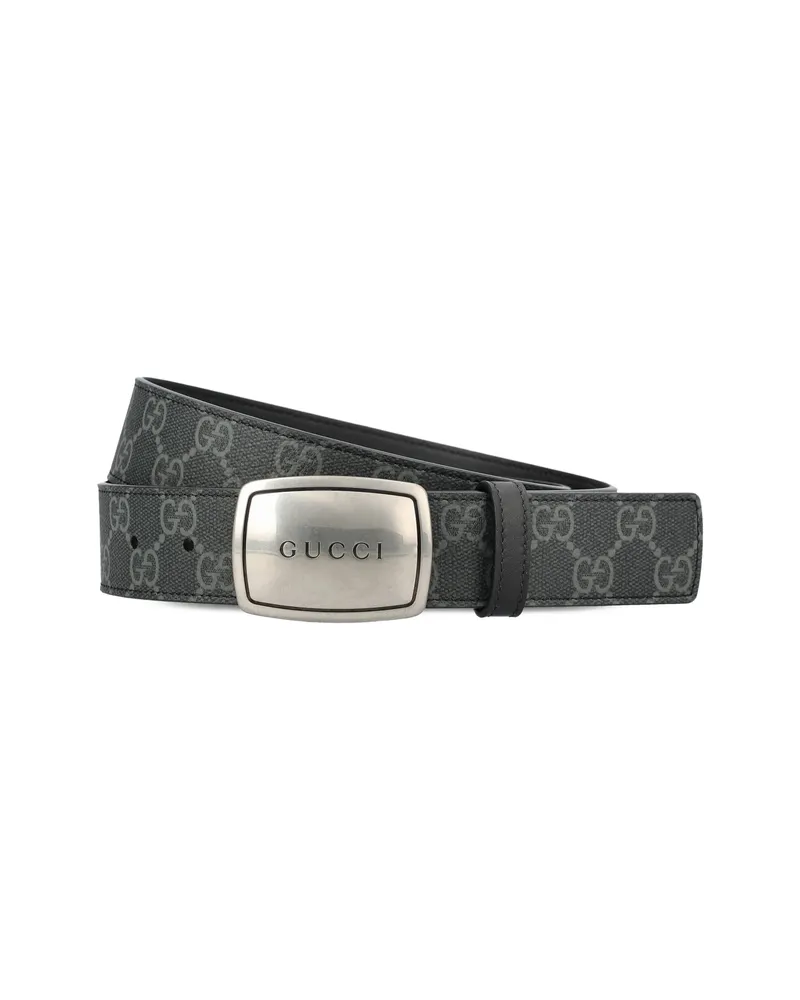 Gucci Logo Buckle Belt Grey
