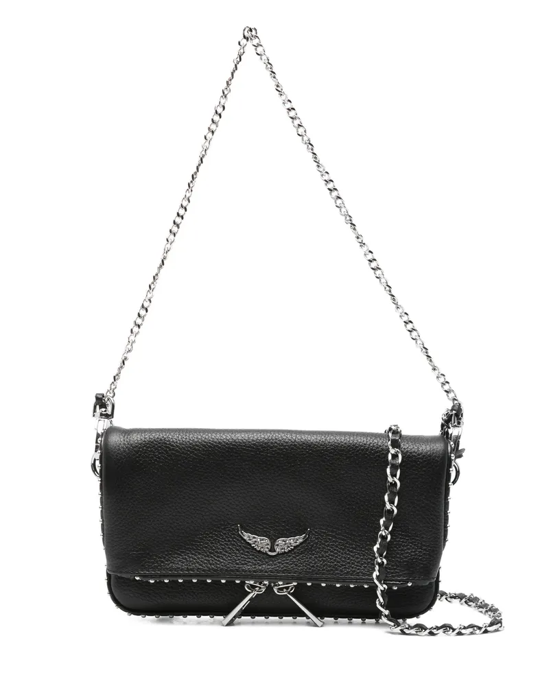 Zadig & Voltaire Rock Leather Shoulder Bag Black