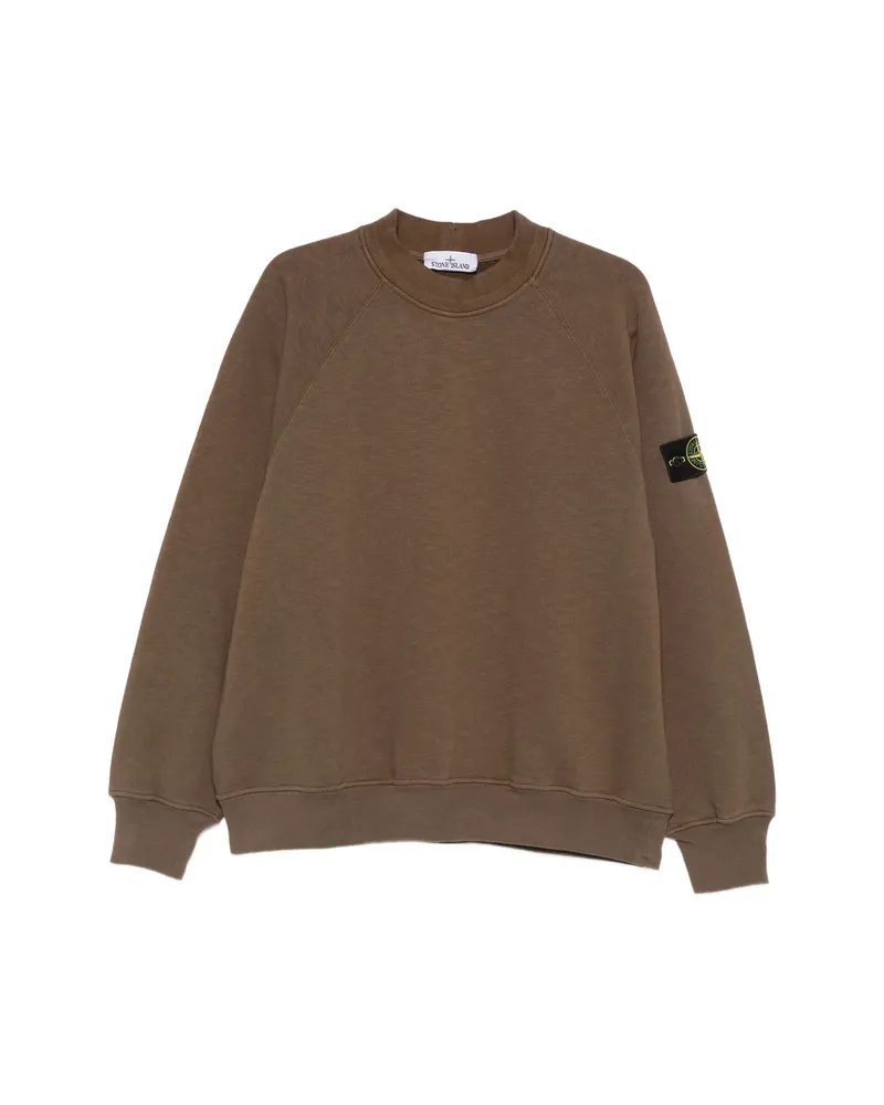 Stone Island 6100053 Tubular-cotton-fleece Sweatshirt Brown