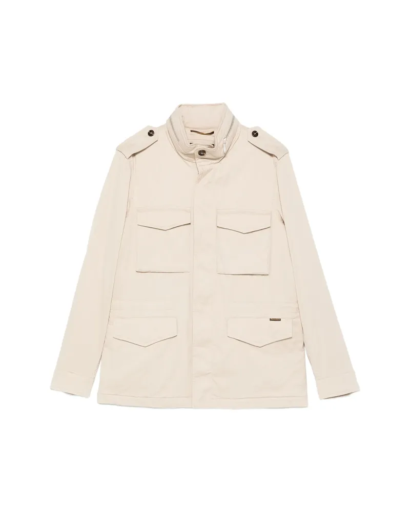MOORER Denver Buttoned Pocketed Jacket Neutrals