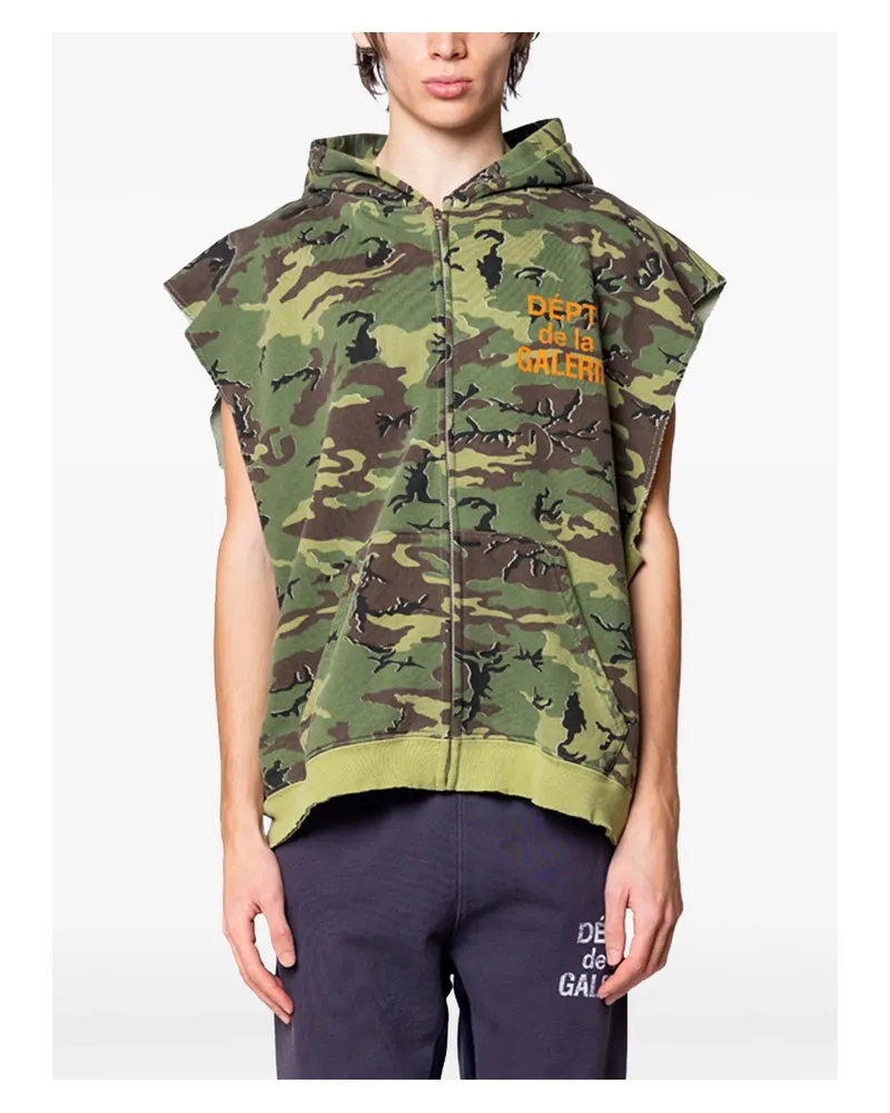 GALLERY DEPT. Zip-up Camo-print Hoodie Green