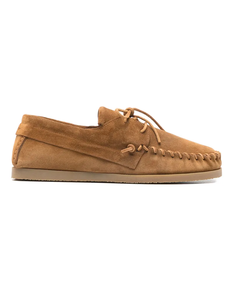Isabel Marant Fenlis Flat Derby Shoes Brown