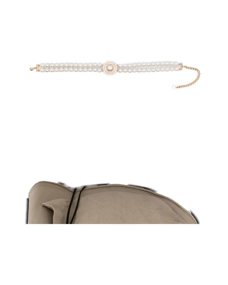 Self-Portrait Crystal-embellished Necklace Gold