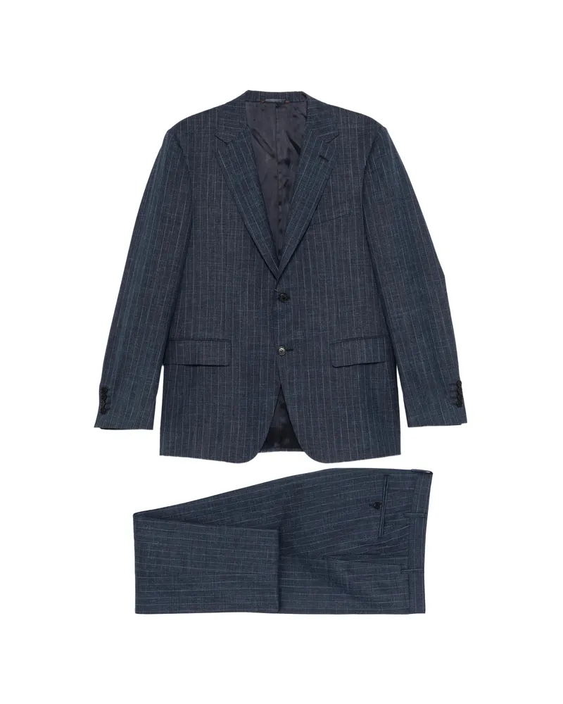 Canali Striped Two-piece Suit Blue