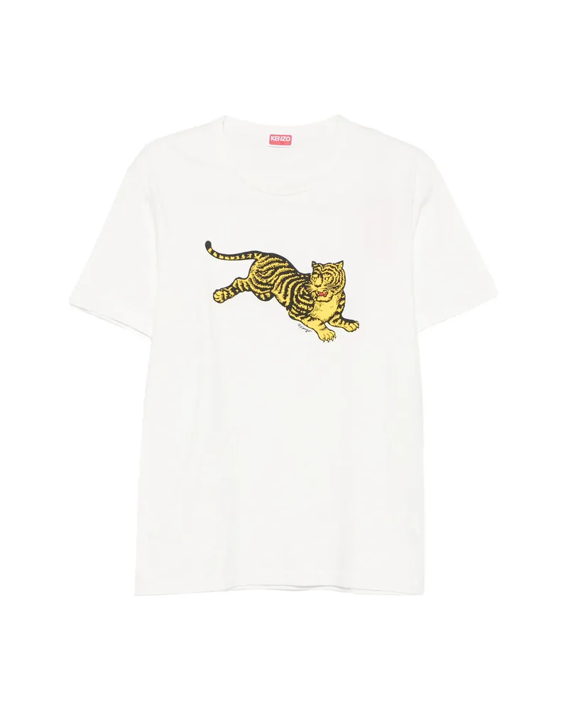 Kenzo Tiger-print T-shirt White