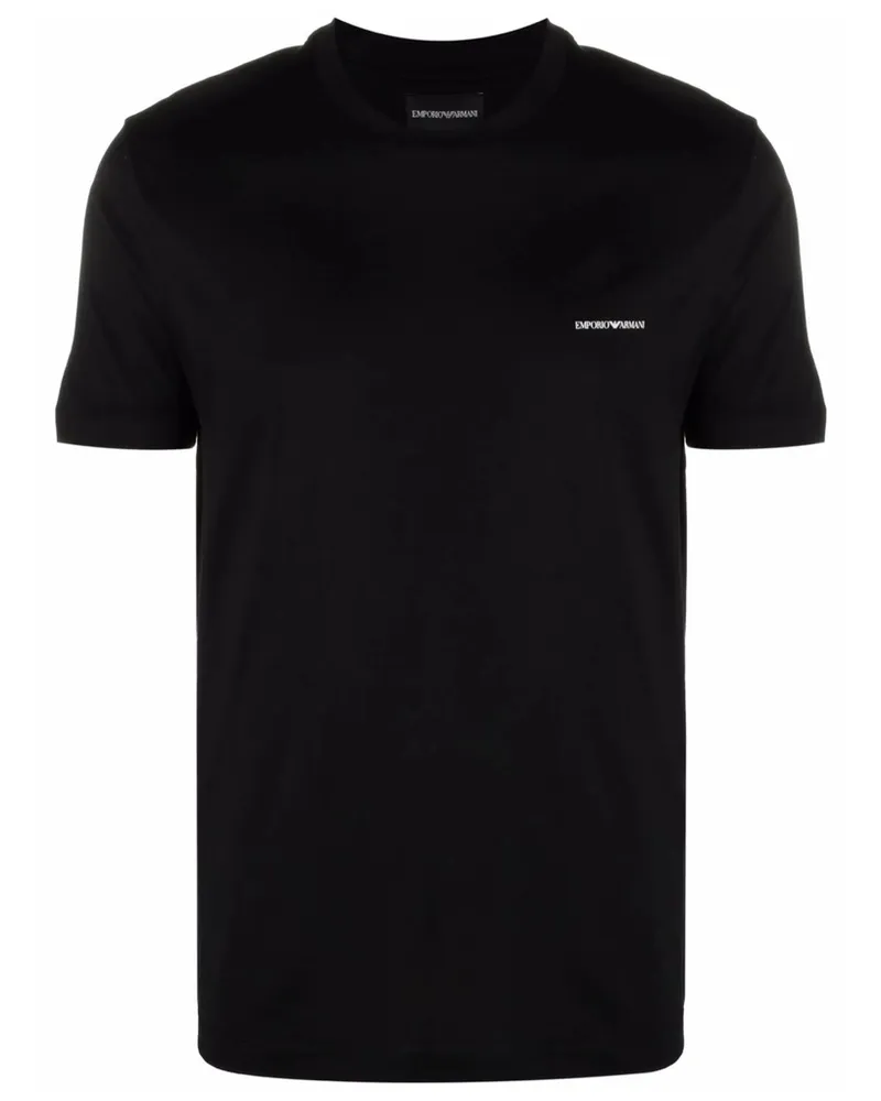 Emporio Armani Logo-print Crew Neck T-shirt Black