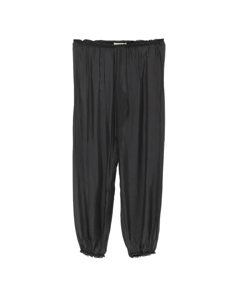 Paloma Wool Elasticated Ruffled-trim Trousers Black