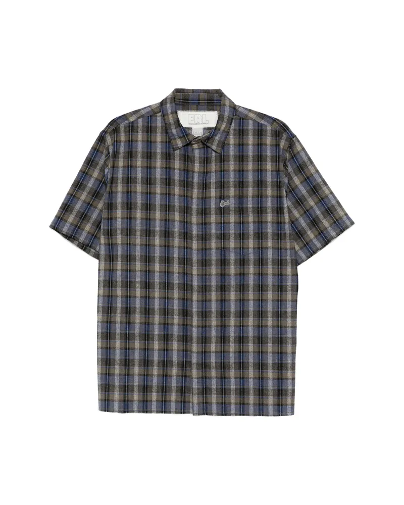 ERL Check-pattern Shirt Brown