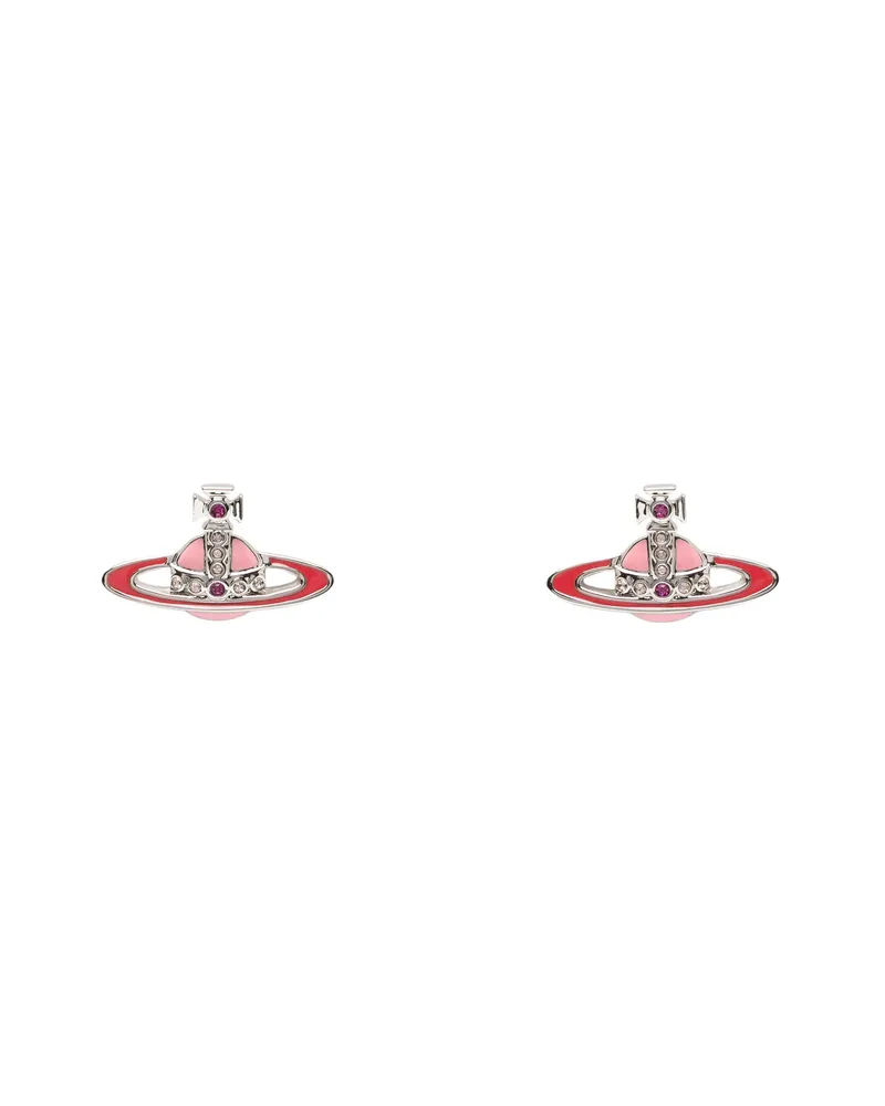 Vivienne Westwood Small Neo Bas Relief Orb Crystal-embellished Earrings Silver