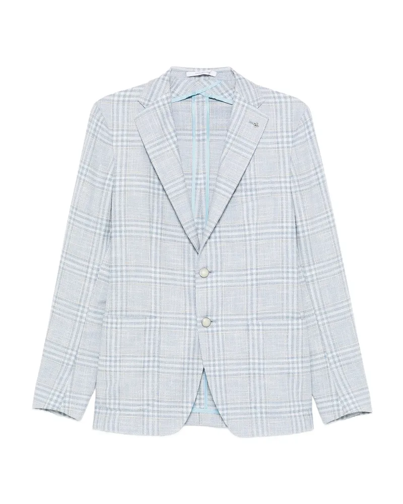 Tagliatore Check Two-button Blazer Blue