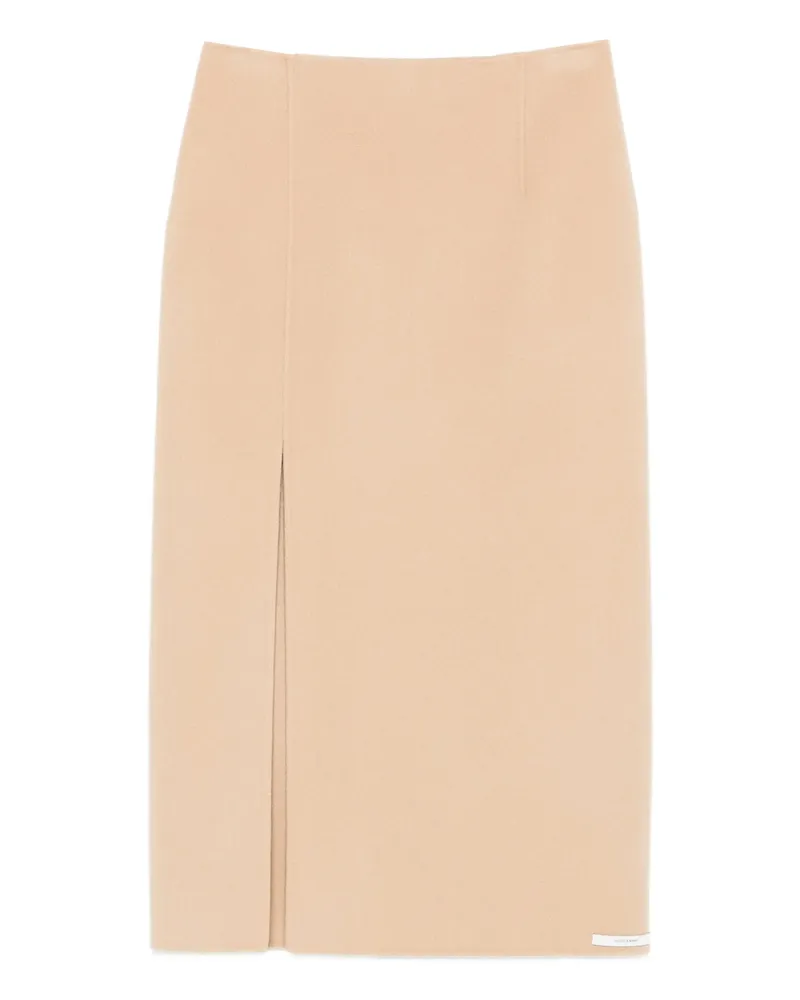 SPORTMAX Slit Pencil Skirt Neutrals