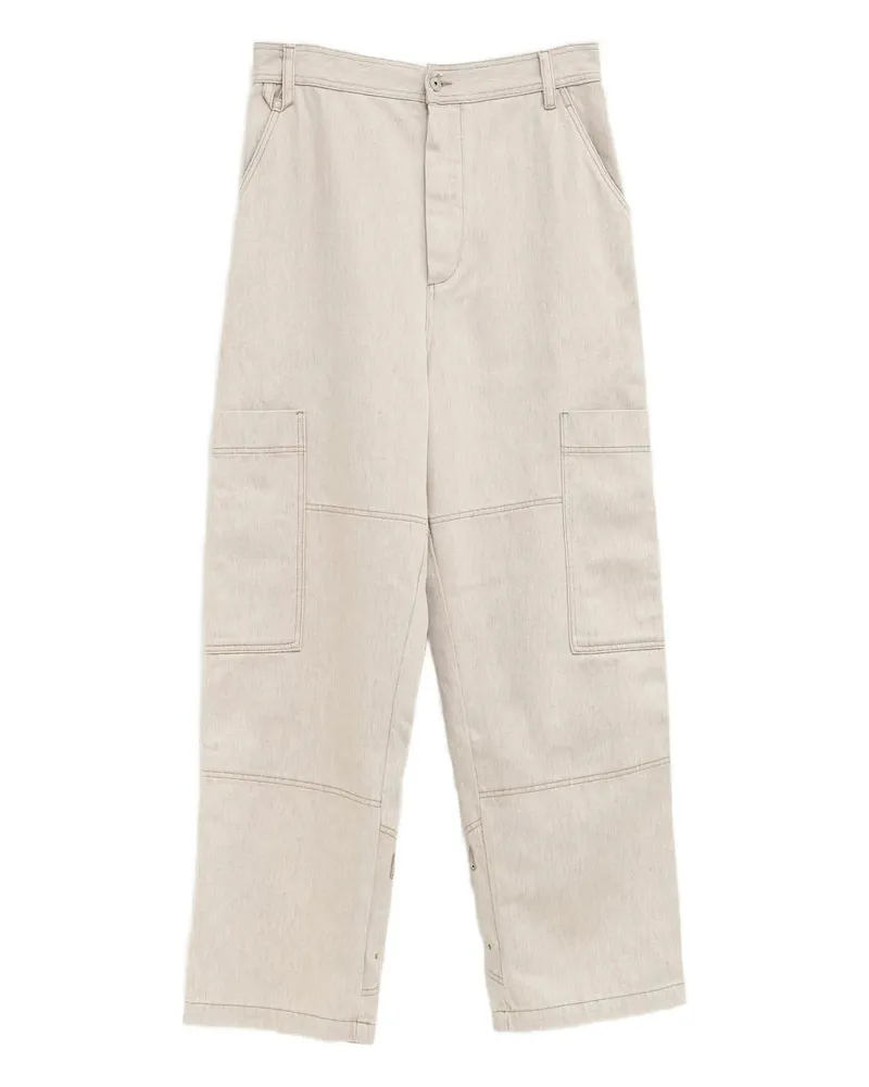 Jacquemus The Carré De-Nîmes Denim Cargo Pants Neutrals
