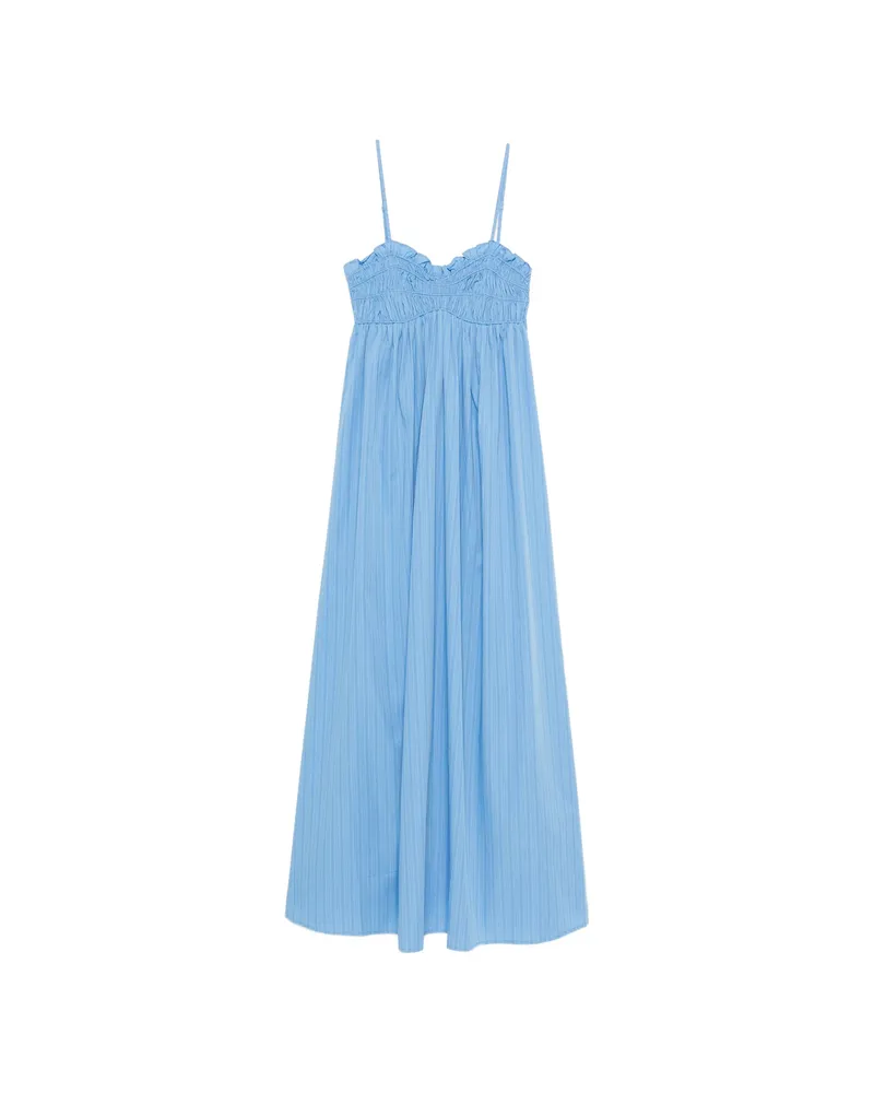 Faithfull The Brand Presa Ruched-detail Maxi Dress Blue