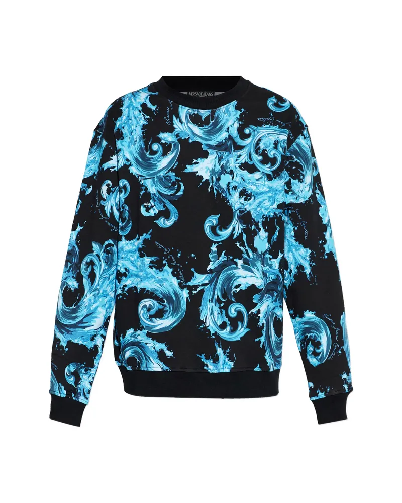 Versace Jeans Baroque-patterned Sweatshirt Black