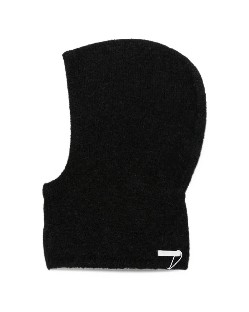 LOW CLASSIC Knitted Balaclava Hat Black