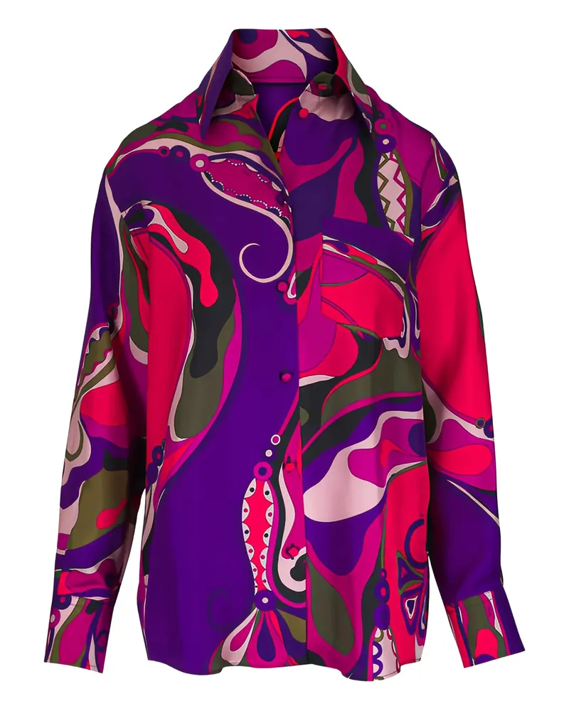 Emilio Pucci Graphic-pattern Shirt Purple