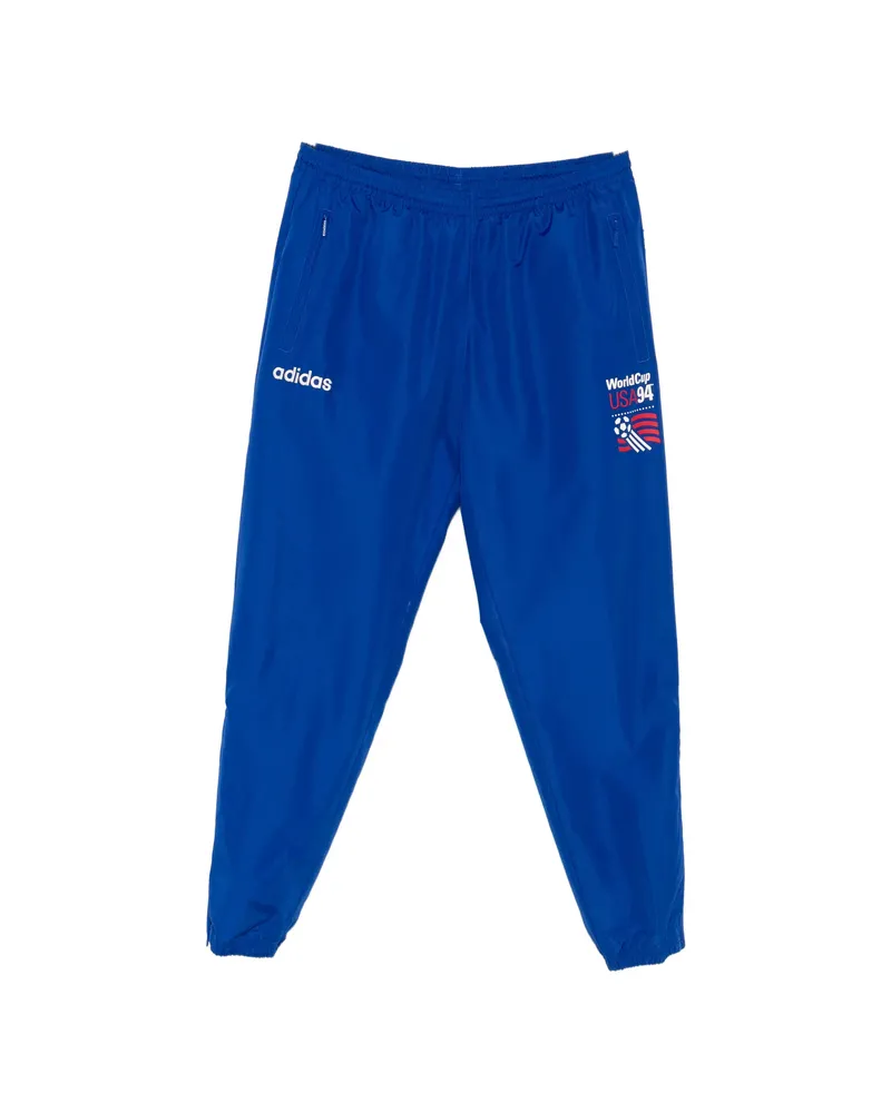 adidas Logo-embroidered Track Pants Blue