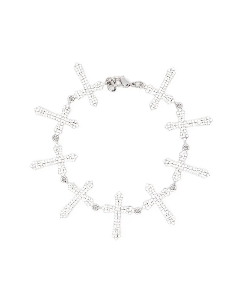 DARKAI Cross Tennis Bracelet Silver