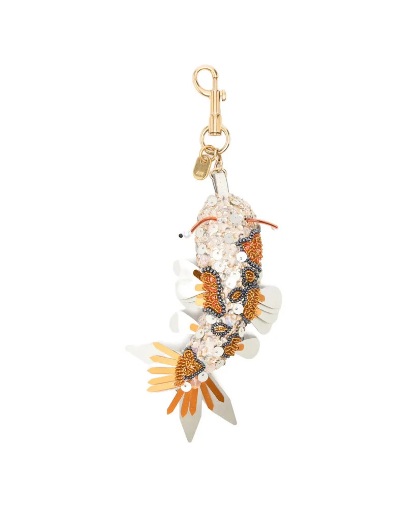 Anya Hindmarch Koi Sequin-embellished Keyring Neutrals
