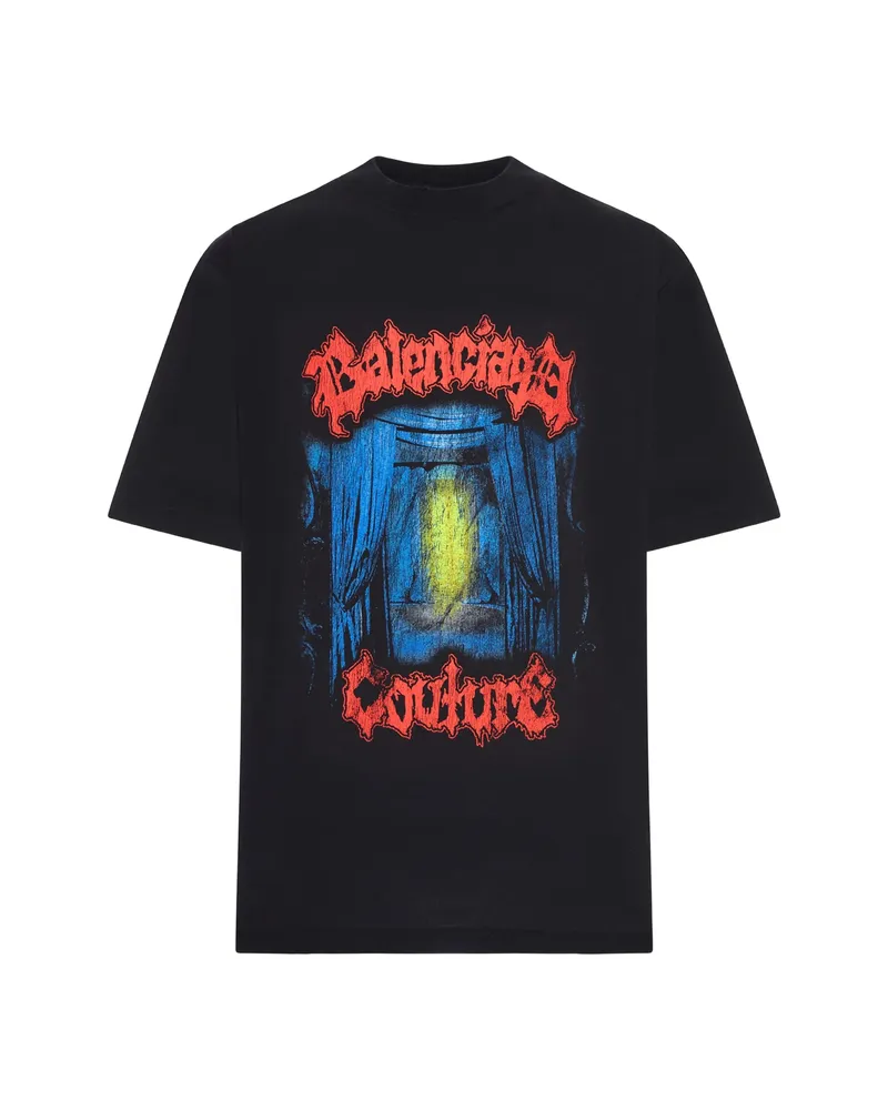 Balenciaga Printed Short-sleeve T-shirt Black