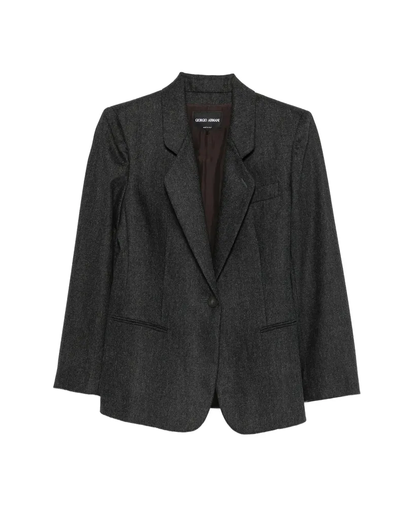 Giorgio Armani Single-breasted Notched-lapel Blazer Grey