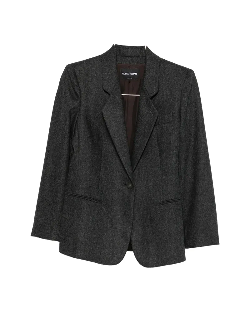 Giorgio Armani Single-breasted Notched-lapel Blazer Grey