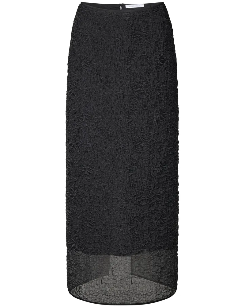 Cecilie Bahnsen Uka Matelassé Midi Skirt Black