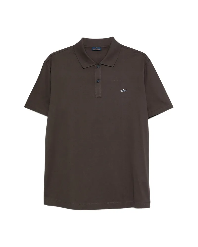 Paul & Shark Logo-detail Polo Shirt Brown