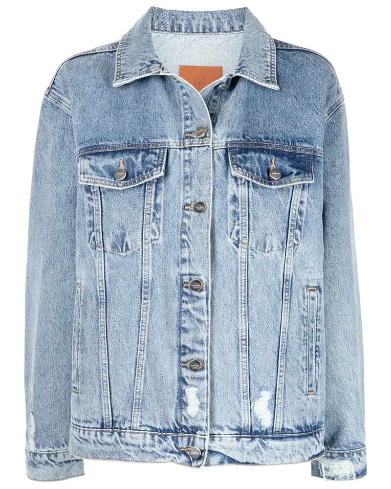 Anine Bing Rory Denim Jacket Blue