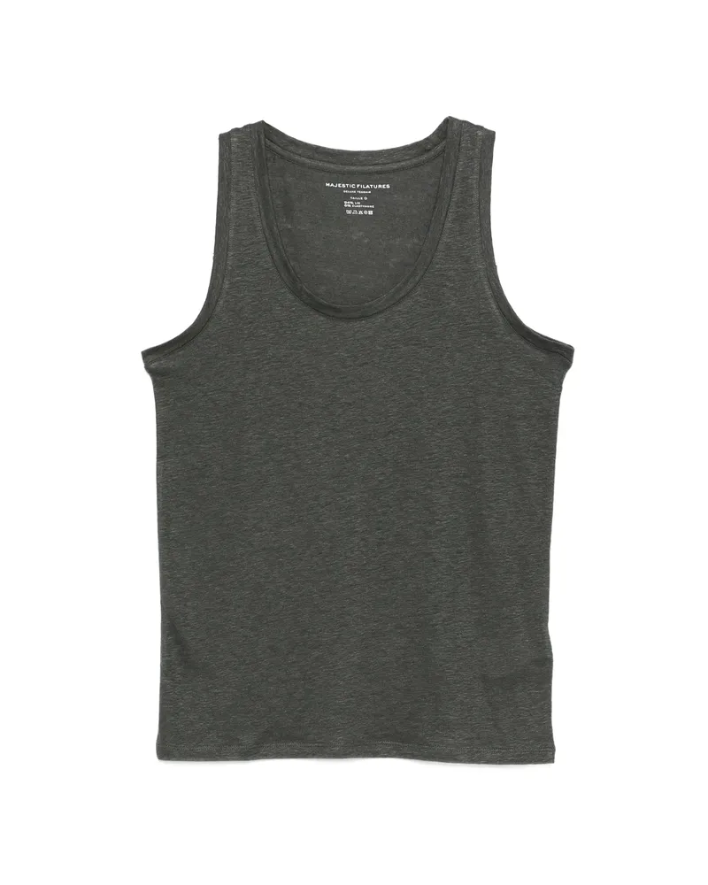 Majestic Scoop-neck Tank Top Grey
