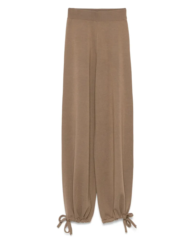 Max Mara Virgin Wool Trousers Neutrals