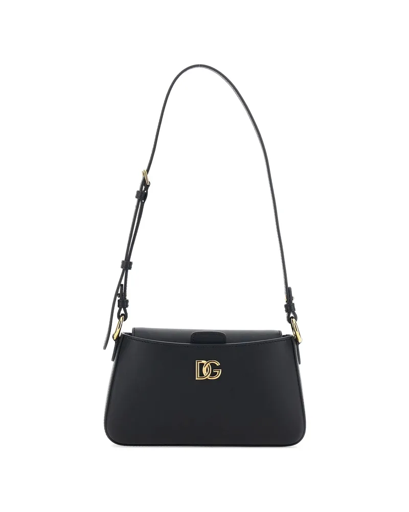 Dolce & Gabbana Calfskin Shoulder Bag Black