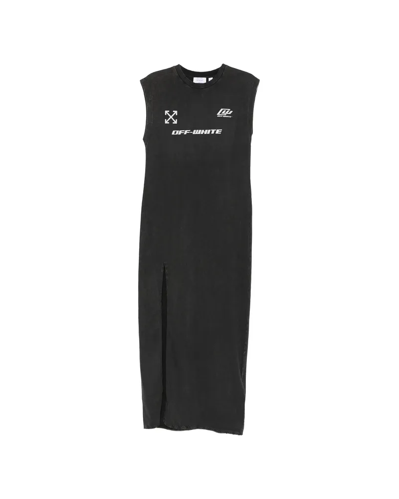 OFF-WHITE Printed Maxi Dress Black