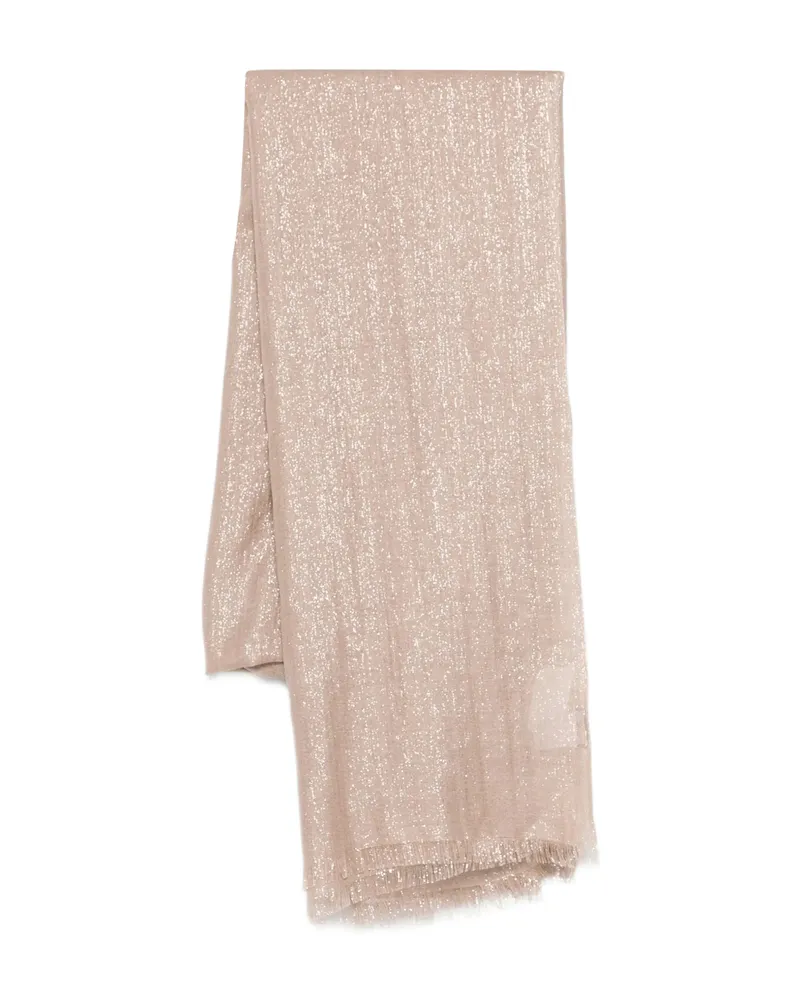 Brunello Cucinelli Fringed Scarf Neutrals