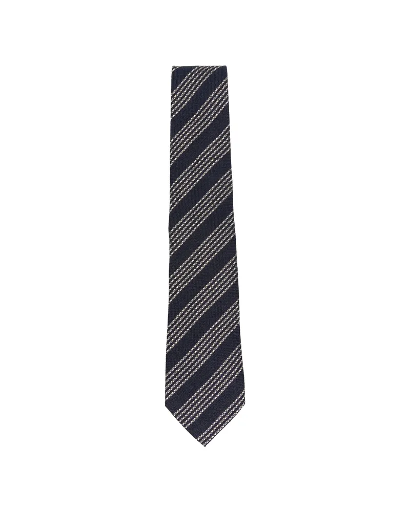 Tagliatore Diagonal-stripe Tie Blue