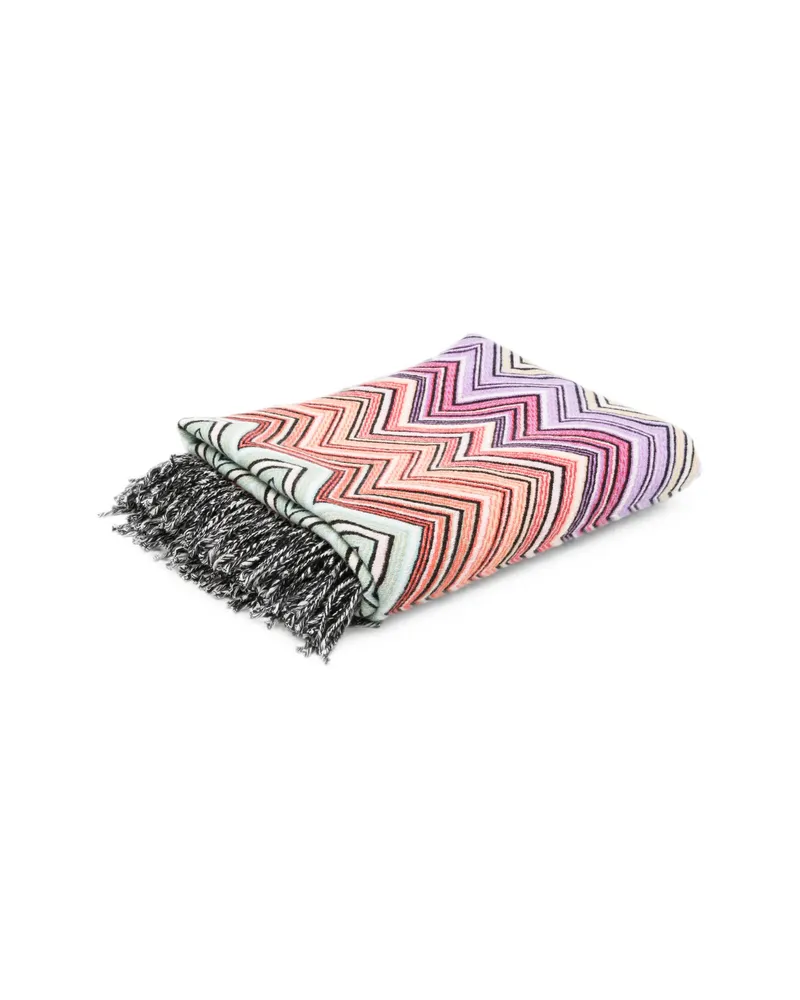 Missoni Home Perseo Fringed Zigzag Throw White
