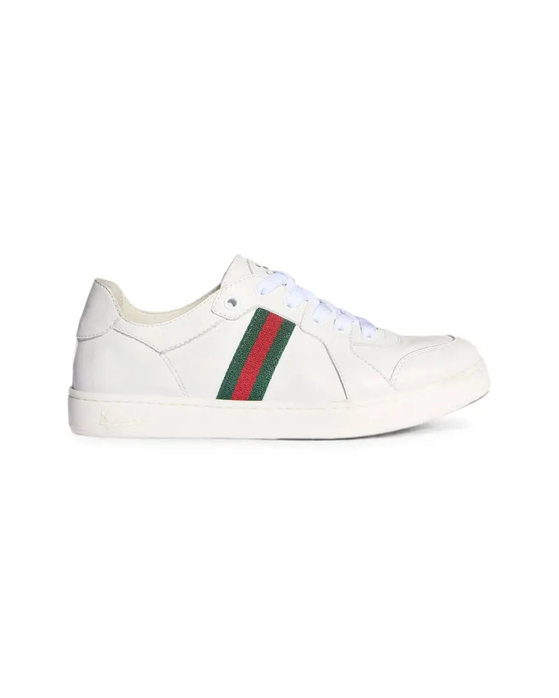 Gucci Web-stripe GG Cross Low-top Sneakers White